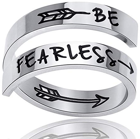 Verstellbare Ringe für Frauen/Männer,Kucheed Inspirierender Ring Schmuck Graviert Ich Bin Genug,Edelstahl Spiralwickel Twist Ring,Ermutigung Geburtstag Abschlussgeschenke für Mädchen Jungen