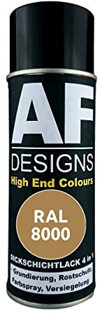 4 IN 1 Ral 8000 Verde Marrón Dickschichtlack Laca Spray Lata de Aerosol