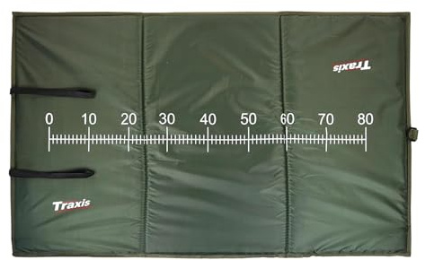 Traxis Abhakmatte - Fischfreundlich & Tragbar - 100x60cm - Mess- und Fotofunktion - Leichtes Design - Perfekt für mobiles Angeln