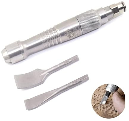Micro Air Flux Chipper Tools Pneumatic Scraper Scaling Gas Shovel Chisel Pencil Fine Art Sculpture Pry Oysters Shell Carved Wood With 2 chisels