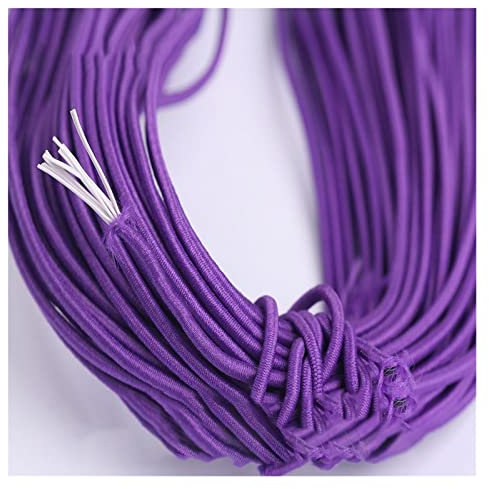 ZZSRJ Banda de elástica de 2 mm de Cuerda elástica de la Cuerda elástica Correo de Goma de Goma Cordera de Cuerda con Cuentas de Cuerda for Ropa de Coser (Color : 14, Width : 2mm)