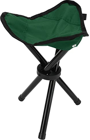 Socobeta Camping-Stativhocker, Tragbarer Klapphocker, Leichter Camping-Stativstuhl für Wandern, Jagen, Gehen, Angeln, Reisen(Grün)