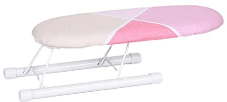 Colcolo ASSE da Stiro Pieghevole Compatto E Leggero con Rivestimento Resistente al Calore, Camicia da Stiro, Maniche, Polsini, Scollo per Il, Rosa