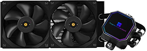 Thermalright Frozen Prism 240 Black AIO Water Cooler,Liquid CPU Cooler, 2×120mm PWM Fans Water Cooling System,1850RPM High Speed,Compatible with AMD/AM4/AM5 & Intel LGA115X/1200/2066/1700