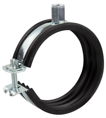 Rohrschelle Gelenkrohrschelle Rohrbefestigung Rohrhalterung Schallschutzeinlage 73-78 mm 25 Stück