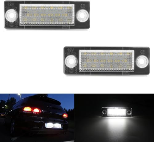 DUOMAICN 2PCS Anzahl Kennzeichen Licht Canbus für V/W T/ransporter T5 T6 2003-2020 für C/addy III IV J/etta MK3 MK5 M/ultivan G/olf P/assat
