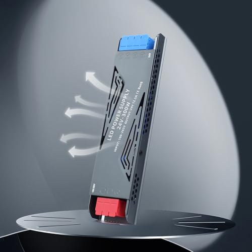 YOODI Fuente Alimentacion 24V 300W 12,5A Transformador 220V a 24V, Ultrafino LED Driver, Controlador LED de Voltaje Constante AC 220V a 24V, Transformador LED para Tira LED Luces de Interior