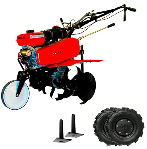 SAKAWA Motocultor A. Eléctrico 7CV 3v + Ruedas 500x10 + Mangones Largos