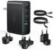 Topadre Chargeur de Voyage USB-C 100W, Adaptateur de Voyage Pliable à 4 Ports, convertisseur de Prise avec Prises UK/EU/AU, Charge Rapide pour MacBook Pro/Air, iPad Pro, Noir
