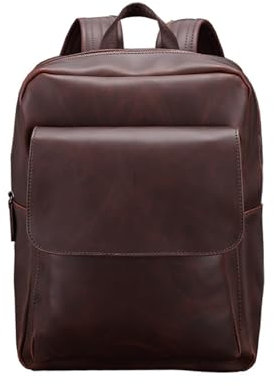 LVUNZJCA Herrenrucksack Herren Umhängetasche Retro Freizeit Computer Rucksack Reisetasche für Schule, Wandern, Camping(Coffee,32x42x13cm)