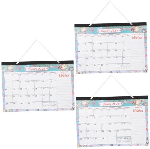 Lurrose 3stücke Monatlicher Wandkalender Mit Feiertagen Praktischer Planer Für Büro Und Zuhause Für Organisation Ihres Terminkalenders Schöner Und Funktionaler Wandkalender Für Jeden