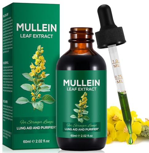 Mullein Drops Mullein Leaf Extract for Lungs Mullein Leaf Extract Drops Balance Mullein Leaf Liquid Drops Premium Mullein Leaf Extract Fast Absorption