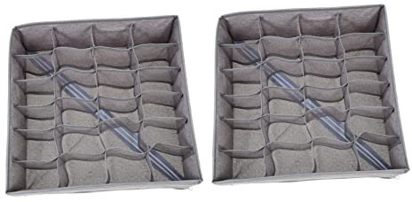 Warmhm 2-teiliger Bh-organizer Aufbewahrungsfach für Unterwäsche Schublade Zellen Faltbarer Schrank-organizer für Socken Schwarzer Schubladen-organizer für Unterwäsche