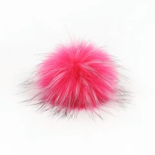 ROCILA 1 Stück 15 cm Kunstfuchspelz, Flauschiger Pompom-Ball, Farbenmix für Hüte, Charms, Accessoires, Knopf, Kindermützen, abnehmbare Strickmütze für Frauen