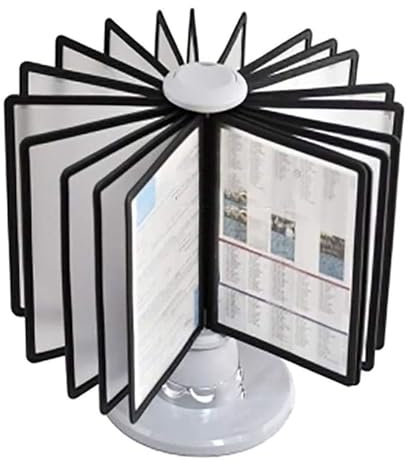 Zeitschriftensammler, Wand-Dokumenten-Organizer, Desktop-Referenzsystem, 20 doppelseitige Paneele, 40 Blatt Kapazität, Katalog-Ausstellungsständer, for Büro, Zuhause und zur Aufbewahrung von A4-Dokume