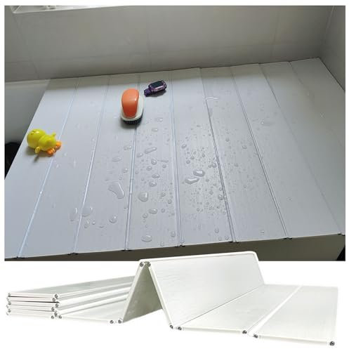 JIAYING Plegable Cubierta Bañera for Hogar Experiencia SPA, Impermeable Aisla Polvo Bandejas for Bañera Estante Baño for Relajación, 0,6cm Espesor(75x170x0.6cm)