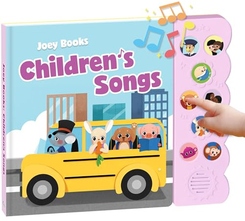 Joey Books: Children's Songs, Press and Play Song Book Nursery Rhymes, Button and Sound Module, Classic Nursery Rhymes and Children's Music