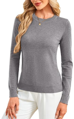 Simplefun Fall Outfits for Women Dressy Wool Blend Chic Light Sweaters M