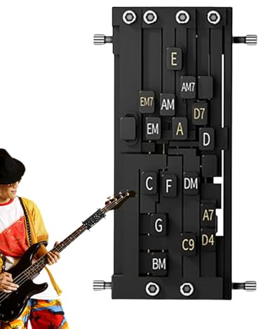Gitarrenakkorddrücker Tragbarer Akkord-Lernsystem-Hilfstrainer | Gitarrentrainer Mobiles Fingerübungs-Lernwerkzeug, für Reise, Zuhause, Studio, Band, Ukulele,