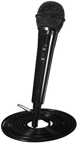 Operitacx Microfono Dinamico Portatile Per Karaoke Registrazione Vocale e Streaming Compatibile Tv Computer e Tablet Design Robusto e Semplice Connessione