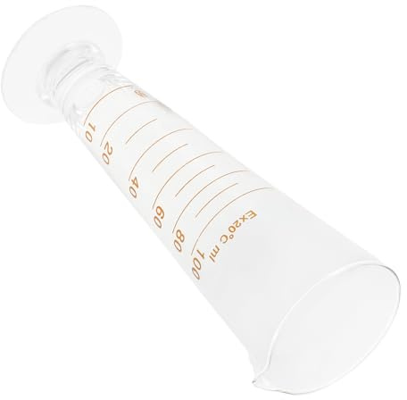 SEWACC Vaso Medidor de Vidrio de 100 Ml Escala Clara, Resistente a Altas Temperaturas, para Laboratorio y Química, Equipo de Laboratorio Profesional para Medición Precisa de Líquidos