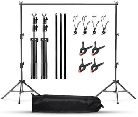 Fotografi bakgrundsstativ justerbar fotostudio bakgrund stödssystem bakgrunder med bärväska (2000 x 2000)