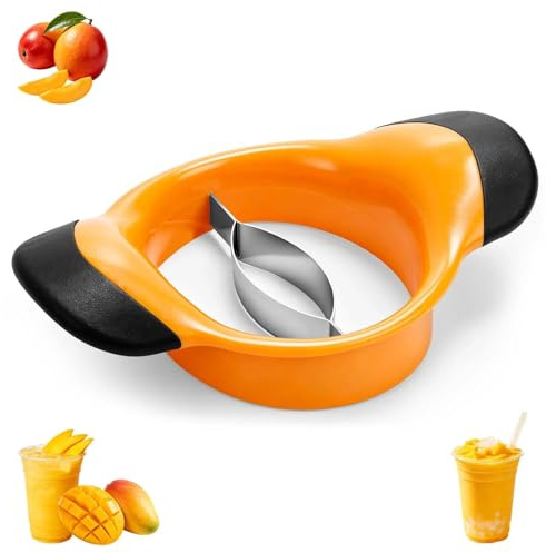 Mangoschneider, Mangoschneider Edelstahl Mango Schneider Obstschneider Edelstahlklinge Mango Teilen & Entkernen Obstentkerner Küchenwerkzeug