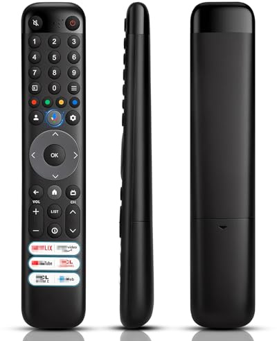 Voice Remote Control for TCL TV, RC833 Replacement TCL TV Remote Compatible with Google/Android Smart TV, with 6 Shortcut Keys, Google Assistant Pairing Function