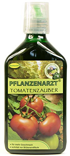 PFLANZENARZT® Tomatenzauber, Organisch-mineralischer NPK-Flüssigdünger für Tomaten mit Calcium und Mikroalgen, 350ml