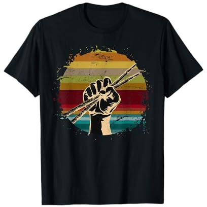 Baguette De Batterie Retro Cadeau Pour Musicien Batterie T-Shirt