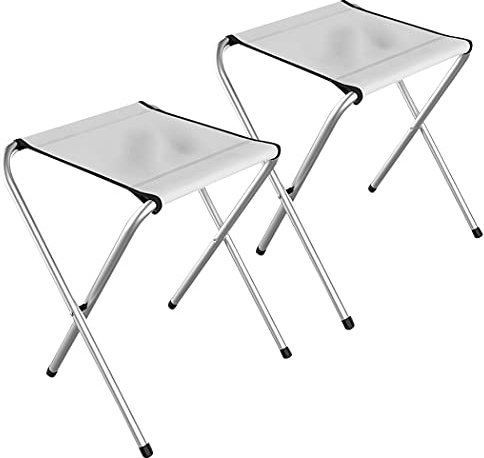 Yzpacc 2 Packungen leichter Campinghocker, tragbarer Klapphocker, Outdoor-Campingstühle, für Erwachsene, Angeln, Wandern, Picknick, Grillen, Strand, Garten, Garten, Garten, Garten, hält bis zu 80 kg.