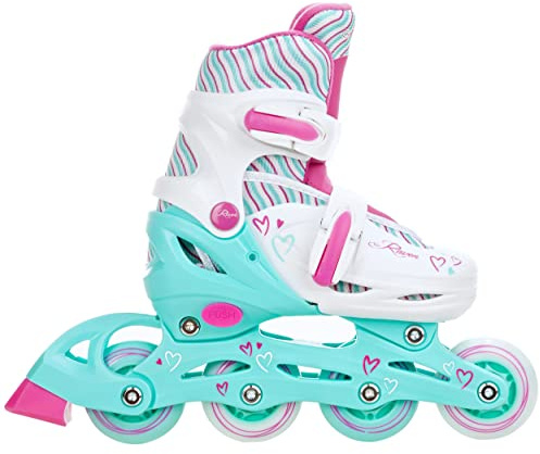 RAVEN Inline Skates Inliner für Kinder Mädchen verstellbar mit LED Leuchtrad