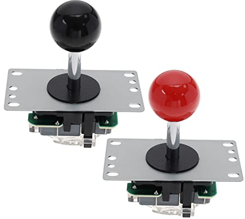 eMagTech 2Pcs 5 Pin 8 Way Arcade Joystick Ersatz Kämpfer Joystick Fit für Arcade Spiel Maschinen Ball Top Griff Controller Zubehör [Video Game]