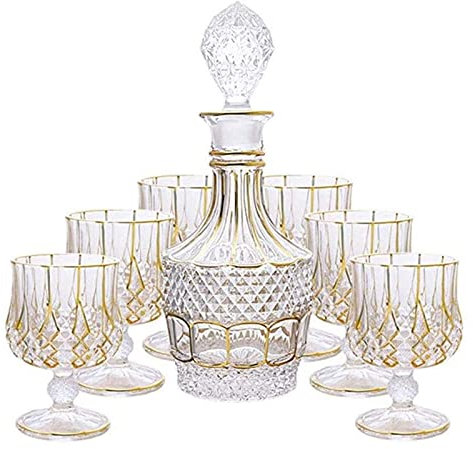 carafe whisky carafe vin carafe cristal whisky carafe or cristal verre rétro étranger bouteille de vin rouge vin tasse