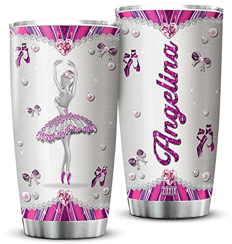 Thermal Coffee Cup 590ml Insulated Travel Mug Stainless Steel Skinny Tumbler for Valentine's Day Mom Sister Dancing Custom