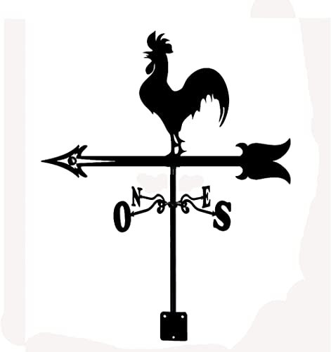 Wetterfahne, Zackenbarsch, LKW, Traktor, Wetterfahne mit Pfeil, Edelstahl-Ornament, Wetterhahn, Richtungsanzeiger, Gartenstecker, Kunstdekoration – Hahn