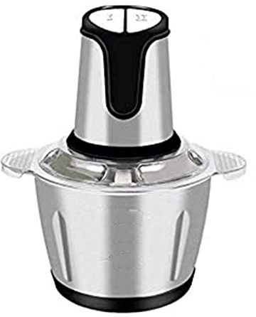 DSSWTP Picadora eléctrica de Alimentos, picadora de Carne, procesador de Alimentos, picadora de licuadora con tazón de Vidrio de 2L para Carne, Verduras, Frutas y nueces, pequeño Regalo