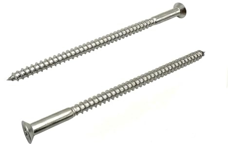 BRESKO Holzschrauben Senkkopf mit Kreuzschlitz Edelstahl A2 Spanplattenschrauben V2A Holzbauschrauben Konstruktionsschrauben Schrauben Senkkopfschrauben 50 Stück 3,0x30 mm