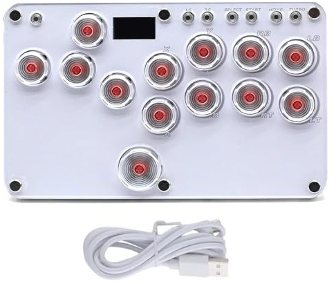 Arcade Fight Stick,Fighting Arcade Game Keyboard,für haute42,Arcade-Kampf-Joystick-Gaming-Tastatur,Mit Turboaufladung Und Benutzerdefiniertem Rgb,Unterstützt Hot Swap Und Socd,Für Switch/Pc/Ps4/Ps3