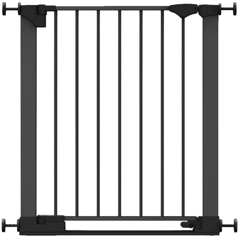 Safetots SafeStep Treppenschutzgitter ohne Bohren Schwarz – Maximale Sicherheit für Babys & Haustiere – Visuelle Schließkontrolle – Beidseitig öffnend – Komfortables Tür- & Treppengitter 68cm - 75cm