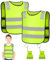 URAQT 2 Piezas Chaleco Reflectante Niños,Amarillo con Tiras Reflectantes a 360°,Chalecos de Alta Visibilidad para Niñas Niños 3-12 Años para Ciclismo,Carrera