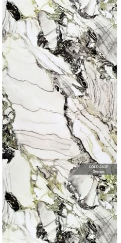 Duschrückwand Wandpaneele 122x244cm in Marmor- und Granitoptik (Cold Jade), Badrückwand Duschverkleidung Wandverkleidung aus 3mm PVC, für Innen- und Außenbereich
