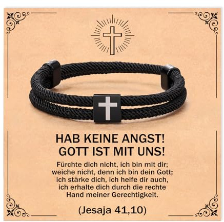 Kreuz Armband für Jungs Mädchen, Jesus Cross Schmuck Geschenke Konfirmation | Christian Motivationsgeschenke Armband Christliche Taufe Geburtstagsgeschenke für Teenager Sohn Enkel Erstkommunion Ostern