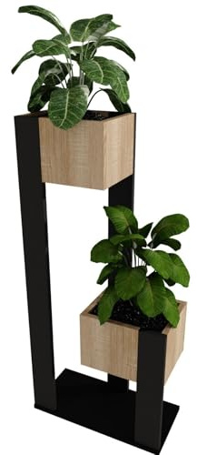 CraftPAK Blumenständer für Innen | Pflanzenständer aus hochwertigem Holzwerkstoff H98 x L48,5 x B22,8 cm | Blumenkasten / Blumenständer ohne Einsatz | Pflanzenkasten / Pflanzkübel