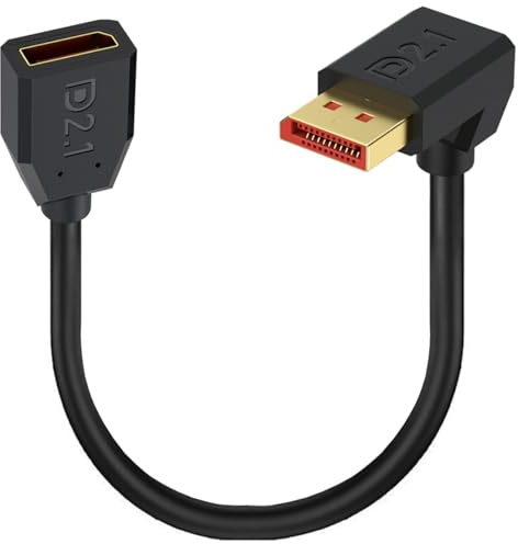 HUHANGGod Le câble d'extension DisplayPort prend en charge le câble d'extension DisplayPort 16K @ 60Hz, 8K @ 60Hz Display Port 2.1 mâle vers femelle, 52 Gbps DP vers DP Câble prolongé pour moniteur de