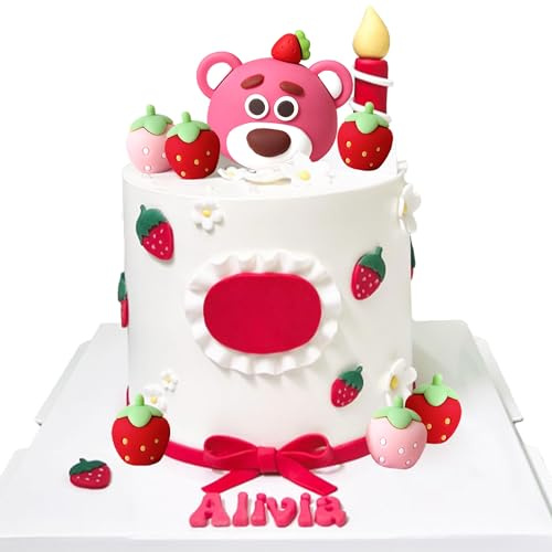 berry fresa cumpleaños cake topper decoración dulce fruta tema cumpleaños fresa baby shower cumpleaños fiesta suministros