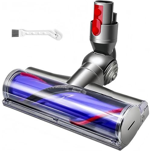 Turbobürste mit Direktantrieb für Dyson V7 V8 V10 V11 V15 Staubsauger, Elektrische Bodendüse Zubehör Ersatzteil, Motorhead Bürstenkopf für Teppich, Hartboden, Parkett & Tierhaare, 180° Drehbar