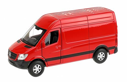 Toi-Toys Mercedes Benz Sprinter Panel Van Modellauto Metall Modell Auto Spielzeugauto Geschenk 4-Farben 88 (Rot)