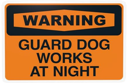 Cartello di avvertimento di sicurezza con 4 fori preforati, durevole, impermeabile, 30 x 20 cm, per casa aziendale, uso interno o esterno