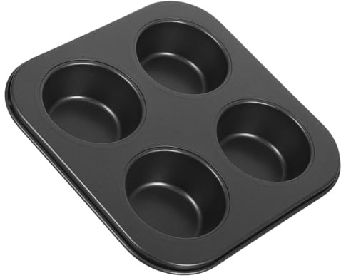 UTHCLO 7.5 Inch Muffin Baking Tray 4-Cavity Non-Stick Cupcake Mold Practical Design for Home and Professional Baking